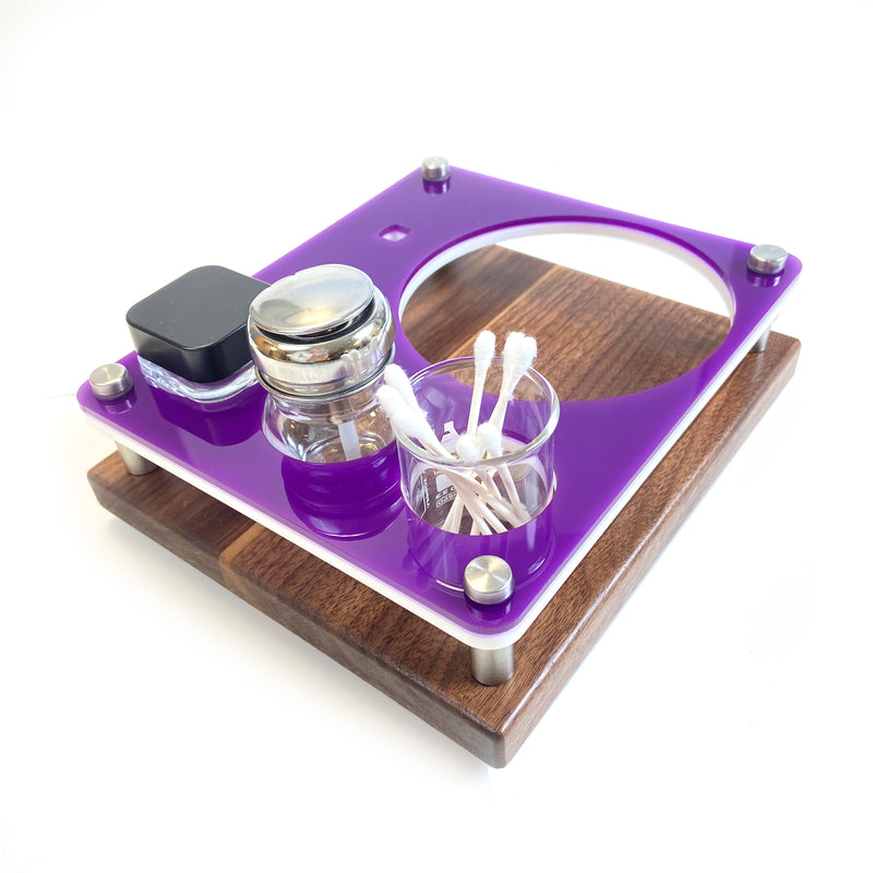 Mini Puffco Purple Dab Rig Station Organizer for Peak or Pro Cannabis Vaporizer Using Charging Base  and HotKnife