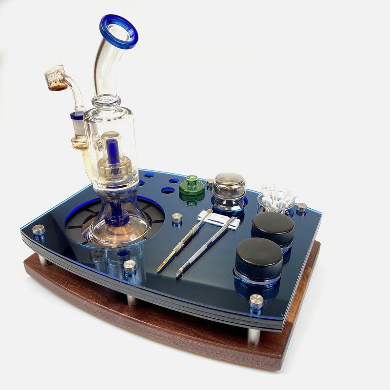 E-Trays Banger Rig Station for Bongs ~ Fits Water Pipes with 2.75" - 4" Diameter Base, Holds 10mm, 14mm and 18mm Bangers