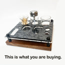 Mini Puffco Pivot Dab Station Session Organizer with Hot Knife Slot, Stainless ISO Dispenser Pump, Swab Holders