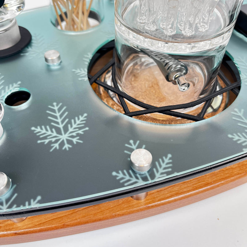 Freeze Pipe Stand and Smoke Session Organizer Tray with Accessories