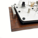 Zenco Vaporizer Double Cafe Dab Sipping Glass Serving Tray with Handles for Drinkable Vapor