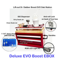 E-BOX Mini Steel Tool Chest Dr. Dabber Boost EVO Dab Station With 2 Drawers, Metal Tool Box in Multiple Colors and Three Styles