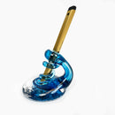 Glass Puffco hot knife stand in turquoise