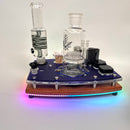 Freeze Pipe LED "Light Show" Rig Station Tray Session Organizer Stores Glass Safely