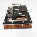 Dr. Dabber SWITCH 2 Holder, Rig Station Dab Session Organizer ~ Dab Vaporizer Stand, Glass ISO Pump Dispenser, Swab Jars, Size: 12X9"