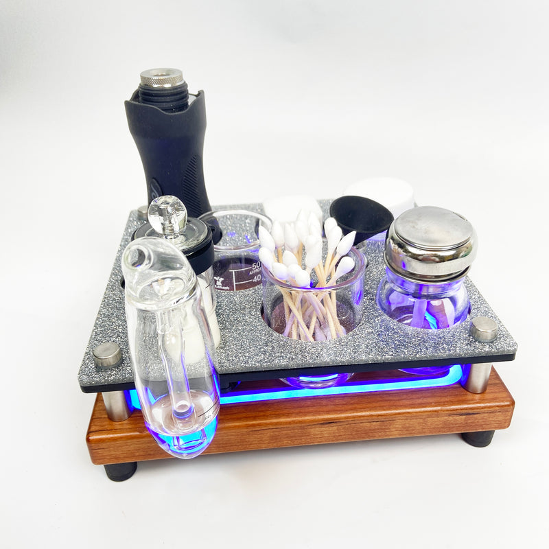 Dr. Dabber XS Mini Dab Station Vape Session Organizer Tray with LED Lights
