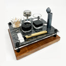 Mini Puffco Pivot Dab Station Session Organizer with Hot Knife Slot, Stainless ISO Dispenser Pump, Swab Holders