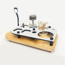 USB Port Puffco Peak or Pro Dab Tray Rig Station with LED Light, ISO Dispenser Pump and Swab Jars