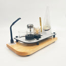 USB Port Puffco Peak or Pro Dab Tray Rig Station with LED Light, ISO Dispenser Pump and Swab Jars