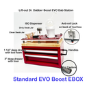 E-BOX Mini Steel Tool Chest Dr. Dabber Boost EVO Dab Station With 2 Drawers, Metal Tool Box in Multiple Colors and Three Styles