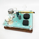 Puffco Pivot Mini Dab Station Session Organizer and Charging Station with Hot Knife Slot and Cap Holder,  ISO Dispenser Pump, Swab Jars