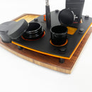 Venty by Storz & Bickel ~ Smoke Session Organizer Tray with Prep Area, Grinder, Storage Jar, Ash Can, Resin Brush Handle and Bamboo Base