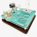 Puffco Pivot Mini Dab Station Session Organizer and Charging Station with Hot Knife Slot and Cap Holder,  ISO Dispenser Pump, Swab Jars