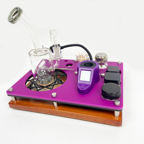 Dab Rite (TM) Thermometer Rig Station For Glass Bongs