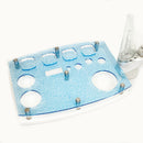 Limited Edition ~ Puffco Rig Station Dab Organizer Tray with White Corian Base and Tidal Mist Top Includes ISO Dispenser and Swab Jar