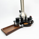 Chill Pipe Steel Bong Accessory Tray with Prep Area, Grinder and Hookah Tube Storage