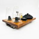 Zenco Sipping Vaporizer Basic All  Wood Tray for Organizing Your Dab Session with ISO Dispenser and Swab Jar