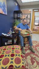 8X7 Mini Dab Concentrate Tray Cleaning Station W/ Greek Glass ISO Swab Jar and Banger / Carb Cap Storage ~ Golden Glow on Walnut Base
