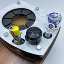 ETray Bong Stand Safety Tray and Herb Smoker's Rolling Tray Combo Unit