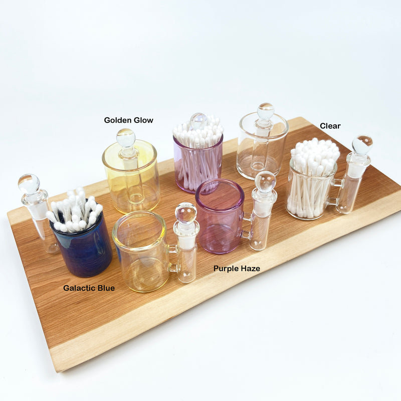 Elegant Art Glass ISO/Swab Combination Holders Dab Rig Vape Cleaning Accessory