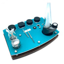 E-Trays Frosted Berry Dab Rig Station Organizer for Puffco Brand Peak or Pro Portable Cannabis Vaporizer ~ Stainless / Glass ISO Pump, Swab Vase