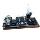 Concentrate Session Organizer and Dab Tool Holder with Silicone Easy-Clean Mat ~ by E-Trays ~ 15X6" Hardwood Base