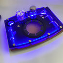 Freeze Pipe LED "Light Glow" Rig Station Tray Session Organizer Stores Glass Safely