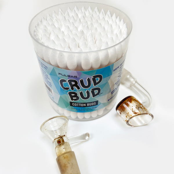 Crud Bud Dual Tip Cotton and Bamboo Swabs ~ Pointed Tip for Cleaning Dab Wax and Oils from Quartz Bangers and Glass Herb Bowls