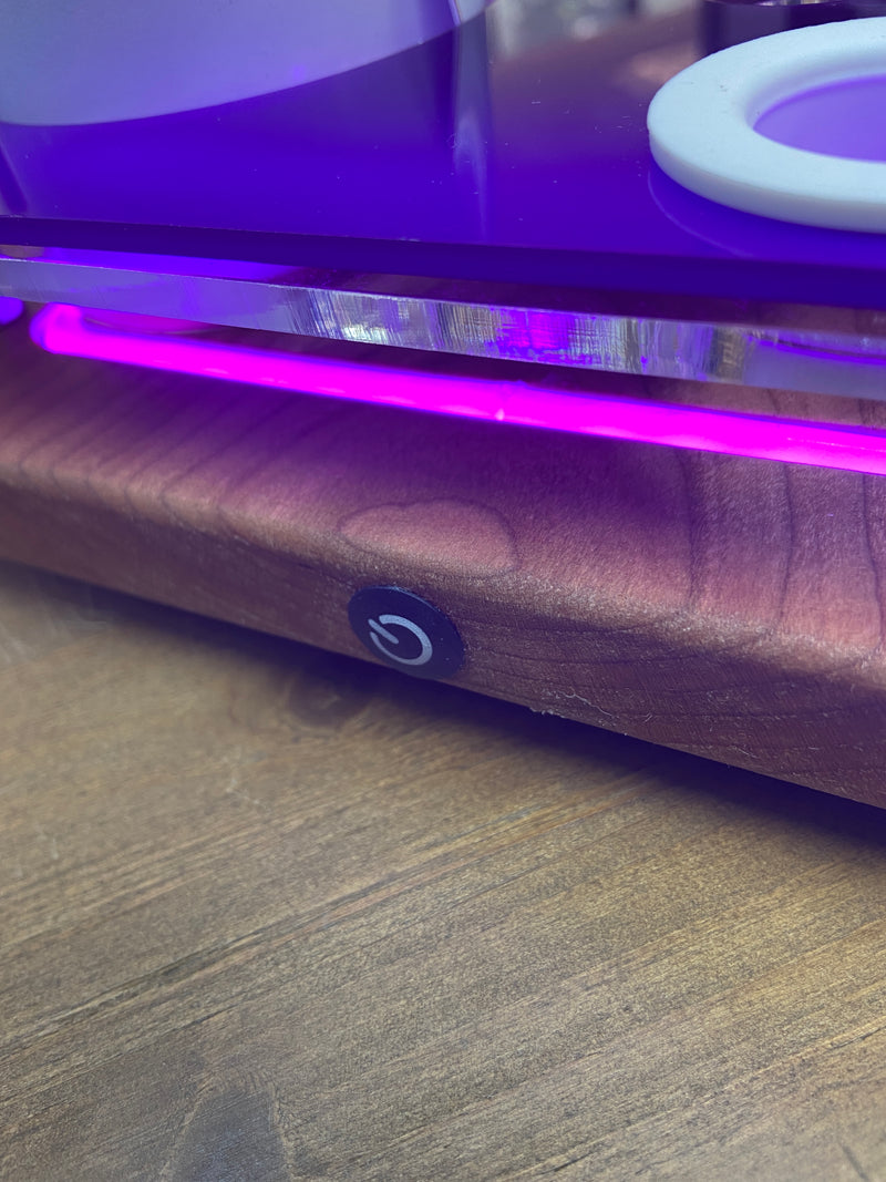 The Get Lit Dr. Dabber Boost EVO LED Enhanced Super Rig Station in Purple