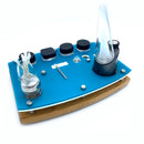 E-Trays Frosted Berry Dab Rig Station Organizer for Puffco Brand Peak or Pro Portable Cannabis Vaporizer ~ Stainless / Glass ISO Pump, Swab Vase