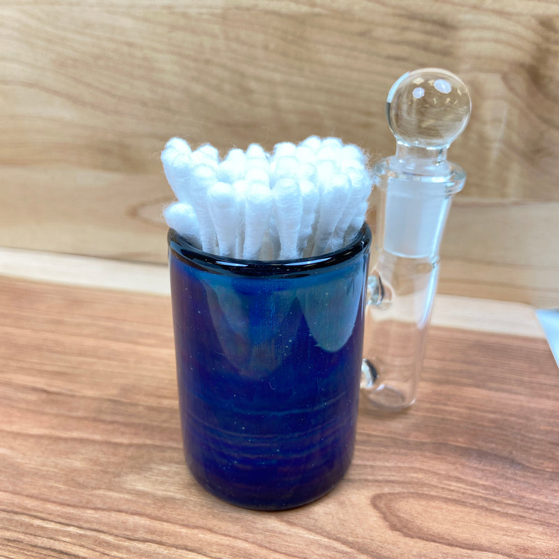 Elegant Art Glass ISO/Swab Combination Holders Dab Rig Vape Cleaning Accessory