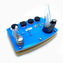 E-Trays Gloss Blue Dab Rig Station Organizer for Puffco Brand Peak or Pro Portable Cannabis Vaporizer ~ Stainless / Glass ISO Pump, Swab Vase