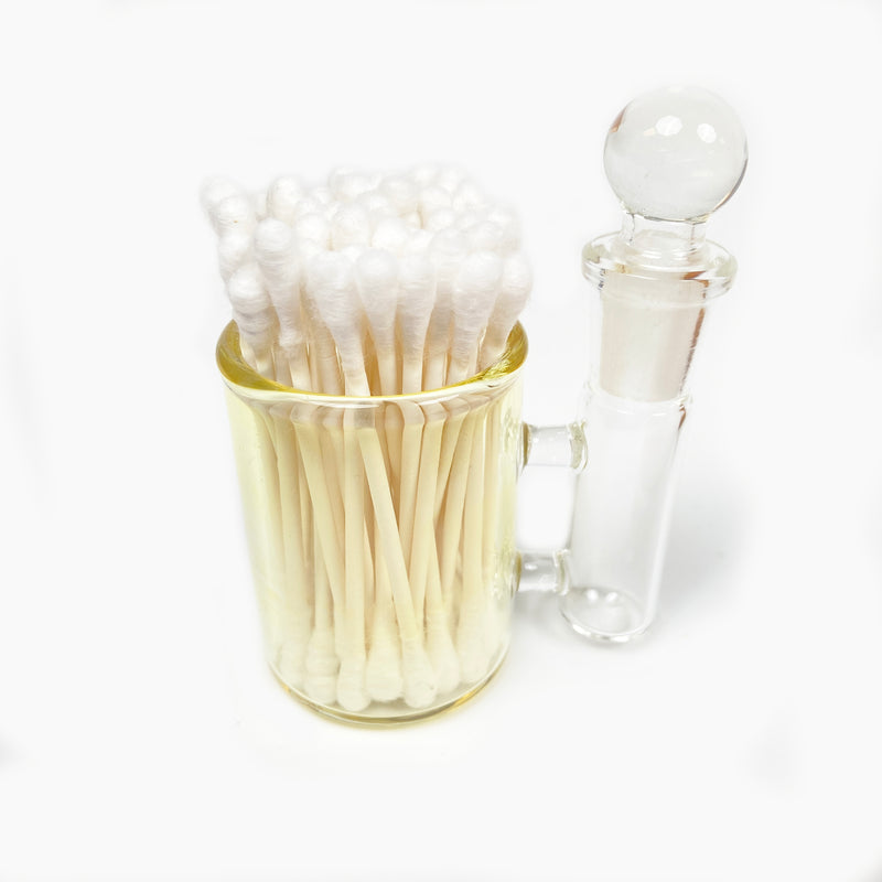 Elegant Art Glass ISO/Swab Combination Holders Dab Rig Vape Cleaning Accessory