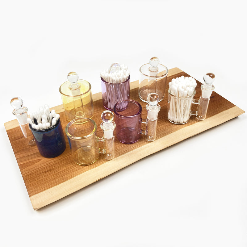 Elegant Art Glass ISO/Swab Combination Holders Dab Rig Vape Cleaning Accessory