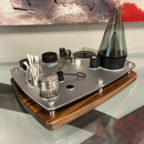 Premium Vaporizer Rig Station for Source Orb Versa 2.0 - Clear Frosted Top, Walnut Base - 12X9