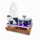 Focus V Carta Wax Vaporizer Mini Dab Rig Station Tray and Cleaning Stand WithISO Dispenser and Swab Jar