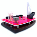 Neon Red E Tray Rig Station Organizer for Puffco Brand Peak Or Pro Portable Dab Concentrate Vaporizer