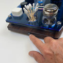 The Get Lit Puffco  LED Enhanced Super Rig Station in Midnight Blue