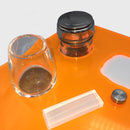 Puffco Pro E Tray Rig Station Organizer for Cannabis Dab Vaporizer ~ Double Neon ~ with Stainless & Glass Alcohol Pump and Swab Jar