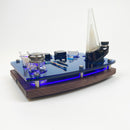 The Get Lit Puffco  LED Enhanced Super Rig Station in Midnight Blue