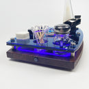 The Get Lit Puffco  LED Enhanced Super Rig Station in Midnight Blue