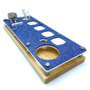 E Tray Concentrate Vaporizer Rig Station for Puffco Peak or Pro ~ Organizer Cleaning Tray for Cannabis Dab Users Glitter Acrylic Top, Wood Base