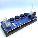E Tray Concentrate Vaporizer Rig Station for Puffco Peak or Pro ~ Organizer Cleaning Tray for Cannabis Dab Users Glitter Acrylic Top, Wood Base