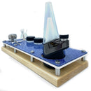 E Tray Concentrate Vaporizer Rig Station for Puffco Peak or Pro ~ Organizer Cleaning Tray for Cannabis Dab Users Glitter Acrylic Top, Wood Base