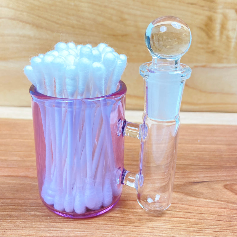 Elegant Art Glass ISO/Swab Combination Holders Dab Rig Vape Cleaning Accessory