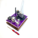 Mini Puffco Purple Dab Rig Station Organizer for Peak or Pro Cannabis Vaporizer Using Charging Base  and HotKnife