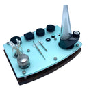 E-Trays Sea Glass Dab Rig Station Organizer for Puffco Brand Peak or Pro Portable Cannabis Vaporizer ~ Stainless / Glass ISO Pump, Swab Vase