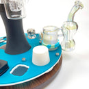 Lazy Susan Style Dr. Dabber Switch Dab Rig Station Organizer 13.5" Diameter Round Dab Tray ~  ISO Dispenser, Swab Beaker