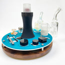 Lazy Susan Style Dr. Dabber Switch Dab Rig Station Organizer 13.5" Diameter Round Dab Tray ~  ISO Dispenser, Swab Beaker