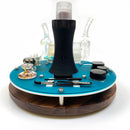 Lazy Susan Style Dr. Dabber Switch Dab Rig Station Organizer 13.5" Diameter Round Dab Tray ~  ISO Dispenser, Swab Beaker